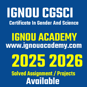 IGNOU CGSCI SOLVED ASSIGNMENT 2025 2026